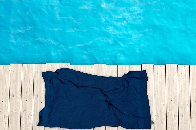 Medium Bath Towels Pack of 6 – 24x48 Inches – Soft, Quick Dry & Highly Absorbent – 100% Cotton Towels for Bathroom, Spa, Gym & Hotel – Navy Blue