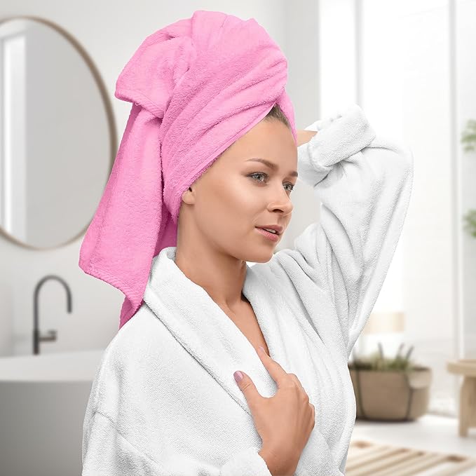 Avalon Towels Pink Bath Towels Set of 4 pcs (27x54 inches), 100% Cotton Towel Absorbent and Quick Dry Pink Towels for Bathroom, Super Soft and Perfect for Daily Use