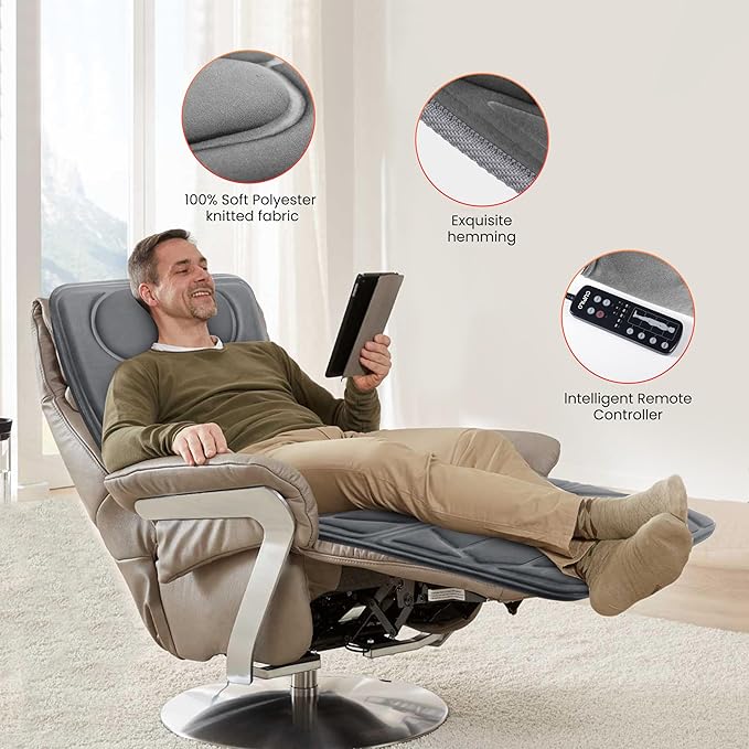 CuPiLo Full Body Massage Mat, Massage Pad with 10 Vibrating Motors for Pain Relief, Back Massager with Heat, Full Body Massage for Back, Lumbar,Leg, Gifts for Men Women, Long 67"