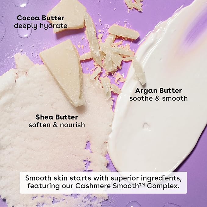 eos Cashmere Lip Butter – Vanilla Cashmere, Smoothing Lip Mask & Moisturizer with Plumping Peptides & Shea Butter, 0.35 fl oz