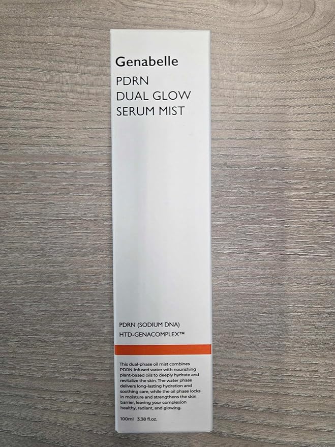 Genabelle PDRN Dual Glow Serum Mist – Hydrating Face Mist with Niacinamide, Collagen, Hyaluronic Acid Blend & Peptides – Lightweight Korean Skincare Spray, Glass Skin, Korean Skincare - 3.4 fl.oz