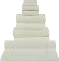 Classic Turkish Towels CTT - 9 Piece Premium Towel Set, 100% Turkish Cotton, Highly Absorbent & Comfy, Includes 2 Bath Towels, 2 Hand Towels, 2 Washcloths, 2 Bath Sheets & 1 Bath Mat | (Ivory)