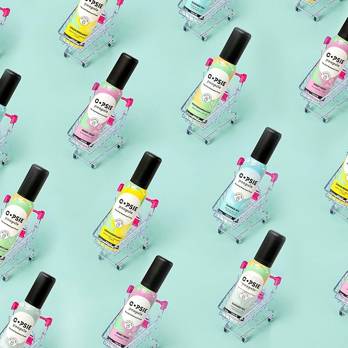 Oopsie Poopsie Toilet Spray – Before & After You Go Bathroom Odor Eliminator & Neutralizer Spray, Travel Size with Essential Oils, TSA Approved – Lavender Scape/Summer Sea 2 Pack – 2 Oz.