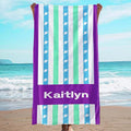 JML Custom Beach Towel with Name, Personalized Microfiber Beach Towel with Name, Large, Soft, Quick Dry & Absorbent for Swim, Pool,Adult,Summer Holiday,Vacation,Travel,Gift for Anniversary, Birthday