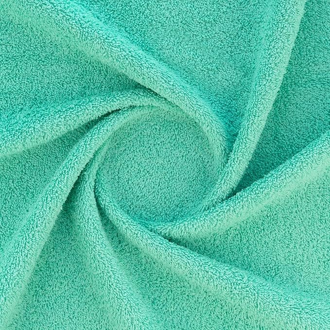 CASA COPENHAGEN Solitaire 6Pcs 100% Egyptian Cotton Large Designer Towels Gift Set- Blue-Green, 600GSM, 2Bath 2Hand 2Washcloths, Bath Towels for Bathroom Set for Women & Men