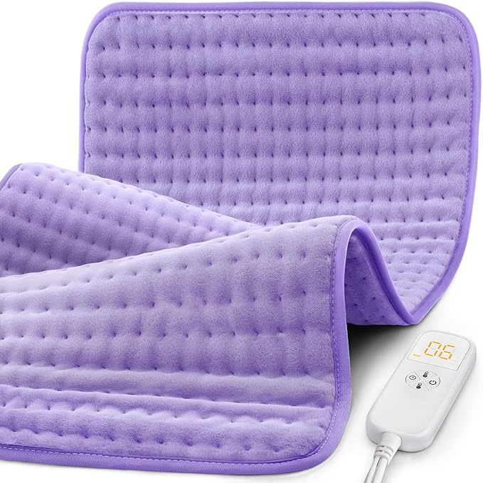 Heated Pad for Back/Neck/Shoulder Pain Relief - 17"x33" Electric Heating Pad with 6 Heat Settings, Auto-Off, 4 Timers - Ideal Gift for Women Mom Sister Wife Grandma on Mother’s Day Christmas Birthday