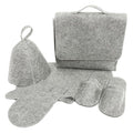 MERRYHAPY 1set Felt Sauna Hat Thick Water Absorbent Sauna Gloves Comfortable Bath Mat for Enhanced Relaxation