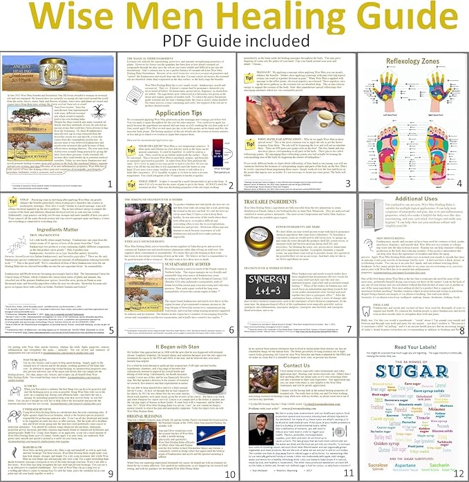 Wise Men Healing Balm with Myrrh and Frankincense Essential Oils for Soothing Nerve Relief Massage