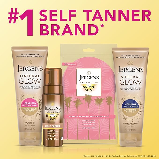Jergens Natural Glow Daily Firming Moisturizer, For Fair to Medium Skin Tones, 7.5 oz