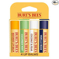Burt's Bees 100% Natural Moisturizing Lip Balm, Multipack - Original Beeswax, Cucumber Mint, Coconut & Pear and Vanilla Bean with Beeswax & Fruit Extracts - 4 Tubes (Pack of 12)