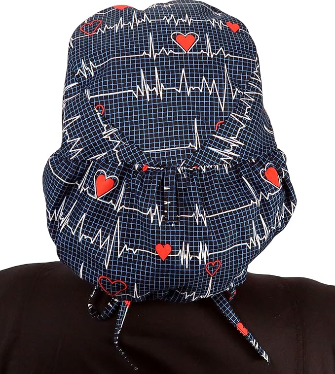 Sparkling EARTH Big Hair Ponytail Classic Surgical Style Scrub Working Cap - Made in The USA!!!