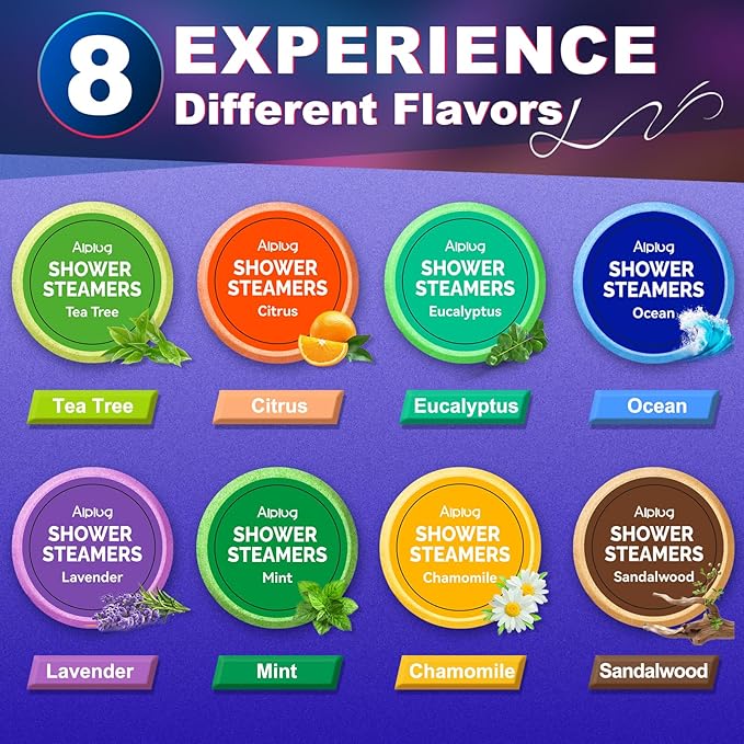 Shower Steamers for Men 8 Pack - Gifts for Men, Shower Bombs Aromatherapy with Essential Oils, Fathers Gifts for Husband Dad, Mens Gifts Ideas, Gifts for Mens Who Have Everything
