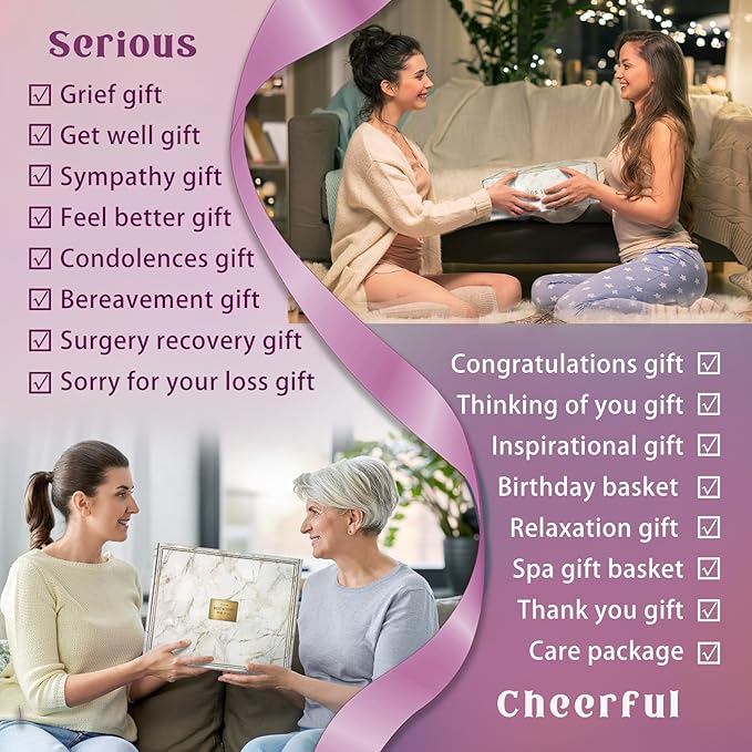 AHAGIFTREE Gift Baskets for Women,11PC Birthday Gifts,Think of You,Thankyou,self Care,Care Package,Relaxation,new Beginnings Gifts for Women,Friend,mom,Sister