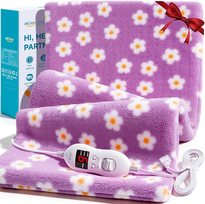 ALLJOY King Size Heating Pad for Back Pain Relief, 33”x 17” Extra Large Heating Pad for Period Cramps, Mothers Day Gifts for Mom, Heating Pad for Neck and Shoulders and Back with Auto Shut Off Timer