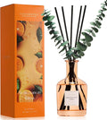 COCORRÍNA Mediterranean Citrus Reed Diffuser – 6.76 oz Essential Oil with 8 Reeds & Real Eucalyptus Sticks, Home Fragrance for Bedroom or Bathroom Décor