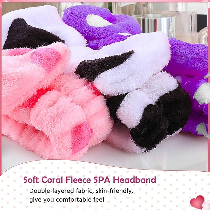 WSYUB 3PCS Spa Headbands, Headbands for Face Washing, Makeup Skincare Headband for Girls Women Spa Birthday Party,Easter Basket Stuffers