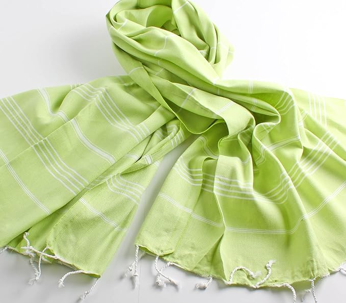 Cacala Lightweight and Thin Turkish Beach Towel 100% Cotton Sand-Free and Quick-Drying Goodness Perfect as an Extra Large Travel Towel, Beach Accessory, or Gift for Beach Lovers, 37 x 70