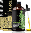 Rosemary Essential Oil, Rosemary Oil 4 Fl Oz 120ML for Diffuser Humidifier Yoga Cleaning DIY Candle Soap Making Perfume Gift Essential Oils FRAOIL (Rosemary 4 Fl Oz (Pack of 1))