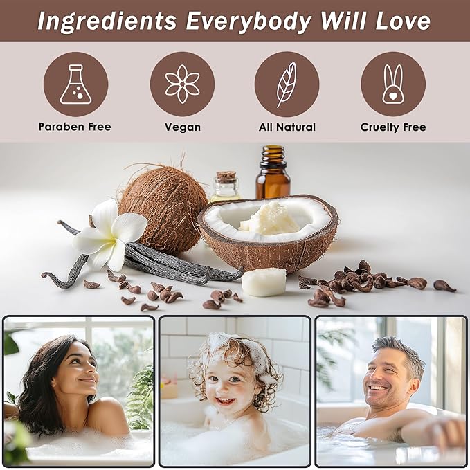 Aqua Elegante Full Spa Gift Set - 15 Piece Premium Bath Basket with Wash, Bubbles, Lotion, Salts, Body Scrub, Towel, Shower Puff, Bathbombs, Reusable Basket, Gifts for Women - Coconut & Vanilla