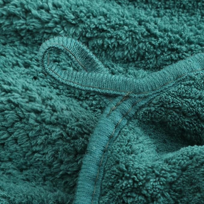 YTYC 29x59 Inch Bath Towels Set of 6 Large, Super Soft Lint Free Lightweight Microfiber Shower Towels for Bathroom 80% Polyester (Teal, 6 Piece)