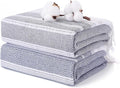 2 Packs Cotton Turkish Beach Towels Quick Dry Sand Free Oversized Bath Pool Swim Towel Large Extra Xl Big Blanket Adult Travel Essentials Cruise Accessories Must Haves Clearance Vacation Stuff