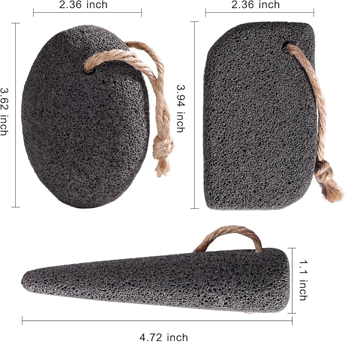 SAMEBUTECO Natural Volcanic Pumice Stone for Feet Pumice Cleaning Stone for Sole of The Foot,Edges of The Foot,Toe Seams Deep Clean,Foot Scrubber for Dead Skin Remover 3 Shapes