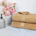 SUPERIOR Egyptian Cotton Pile Bath Sheet Set of 2, Ultra Soft Luxury Towels, Thick Plush Essentials, Absorbent Heavyweight, Guest Bath, Hotel, Spa, Home Bathroom, Shower Basics, Toast