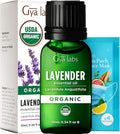 Gya Labs USDA Certified Organic Lavender Essential Oil for Relaxation & Rest - for Skin, Hair, Diffuser, Aromatherapy, DIY Candle Making Scents - 0.34 Fl Oz