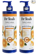 Dr Teal's Body Lotion - Moisture Plus - Radiant Citrus Essential Oils and Vitamin C, 18 Fl Oz 2-Pack (36 Fl Oz)