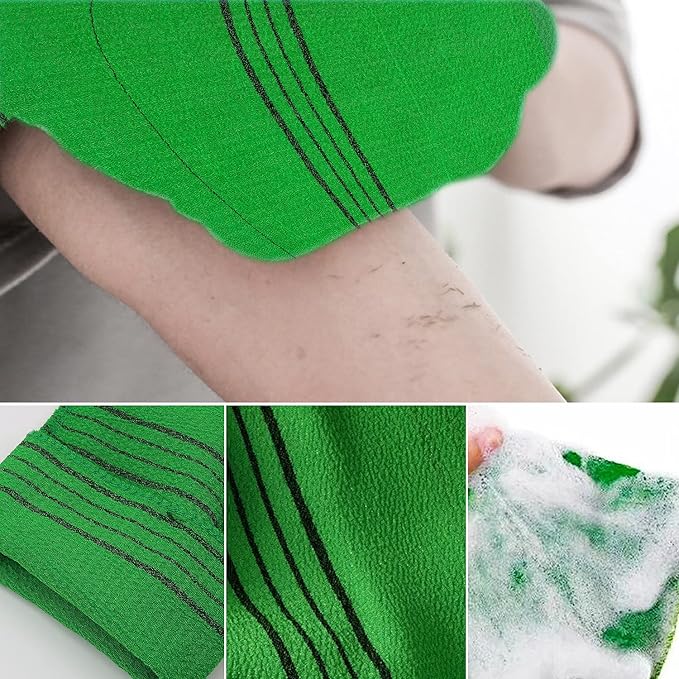 6 Pcs Exfoliating Washcloth, Korean Exfoliating Mitt Colorful Korean Exfoliating Cloth for Removing Dry, Large Size Exfoliating Body Scrubber Christmas Stockings Stuffers for Women