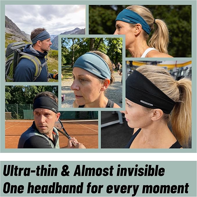 Anti-Slip & Ultra-Light Wide Headband for Sports, Yoga, Running, Gym, Spa, Makeup & Daily Use