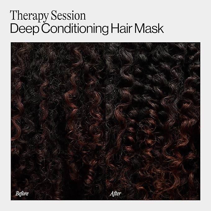 Eva NYC Therapy Session Deep Conditioning Hair Mask with Vegan Protein, Jojoba Oil + Argan Oil - Hydrate, Soften + Repair Hair Strength - Sulfate Free - Warm Vanilla Scent - 13.5 fl oz (Pack of 12)
