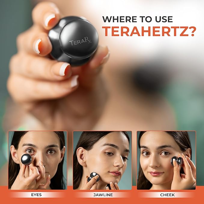 TeraRX® Terahertz Stone Gua Sha & Massage Tools – Authentic Terahertz Tools for Lymphatic Drainage, Tension Relief, and Facial Relaxation (Mushroom Gua Sha)