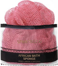 SPMKTBOZAI African Net Sponge Authentic, Loofah Exfoliating Body Scrubber Bath Sponge, African Exfoliating Net Sponge Back Scrubber Washcloth for Shower, Body Care Bathing Accessories (Pink)
