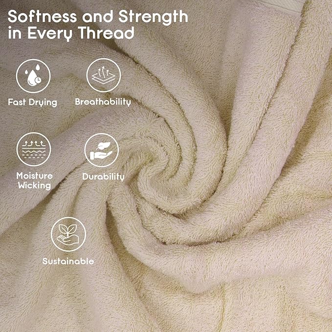 Ariv Premium Jumbo Bath Towels Pack of 2, Beach Towel, Extra-Large Bath Sheets, 100% Cotton, Super Soft, Highly Absorbent, Quick Dry, Durable, Great Value & Quality, Perfect for Home & Bathroom- Linen