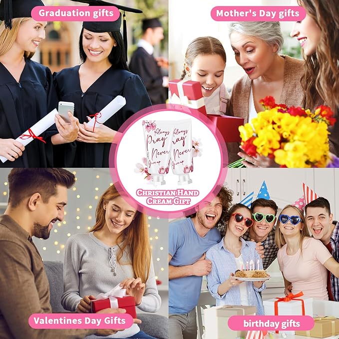 50 Pack Christian Hand Lotion Bulk Gifts for Women Mother's Day Gifts Bible Mini Travel Hand Lotion for Women Church Appreciation(Modern)