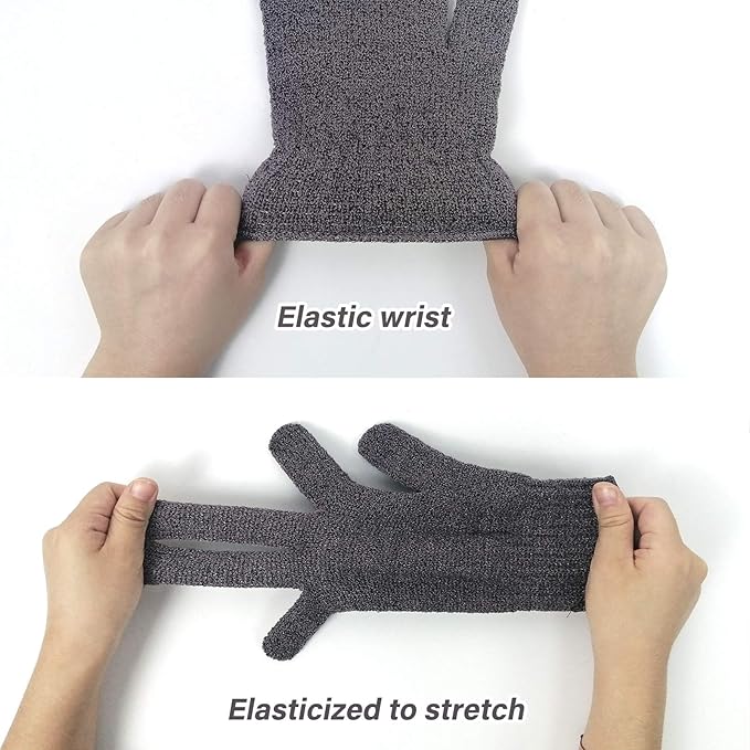 MIG4U Shower Exfoliating Scrub Gloves, Bathing Gloves Body Wash Dead Skin Removal Deep Cleansing Sponge Loofah for Women Men