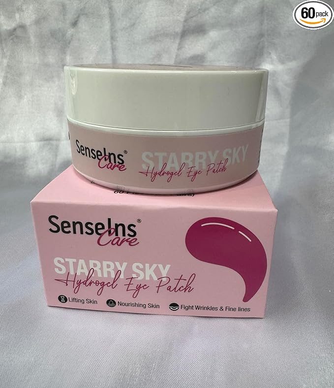 60 Count Hydrogel Eye Patches, to Improve Dark Under Eye Circles, Lifting and Soothing of the Skin, Fights Wrinkles and Fine Lines
