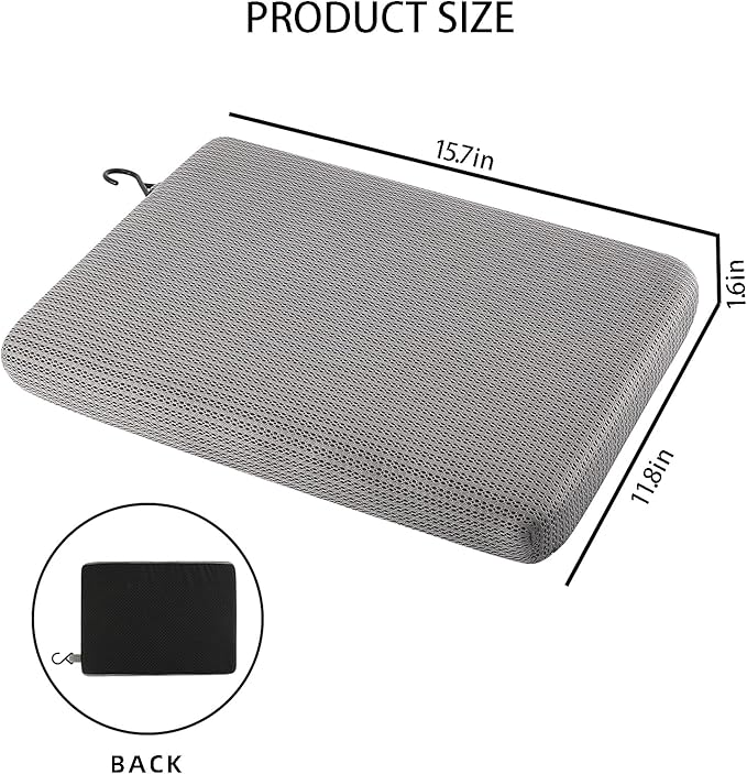 Shower Seat Cushion, Bath Chair Cushion, Bathtub Cushion for Soaking Tub, Non Slip Pad, Shower Safety Mat, Sauna Seat Cushion, Shower Bench Pillow for Sitting