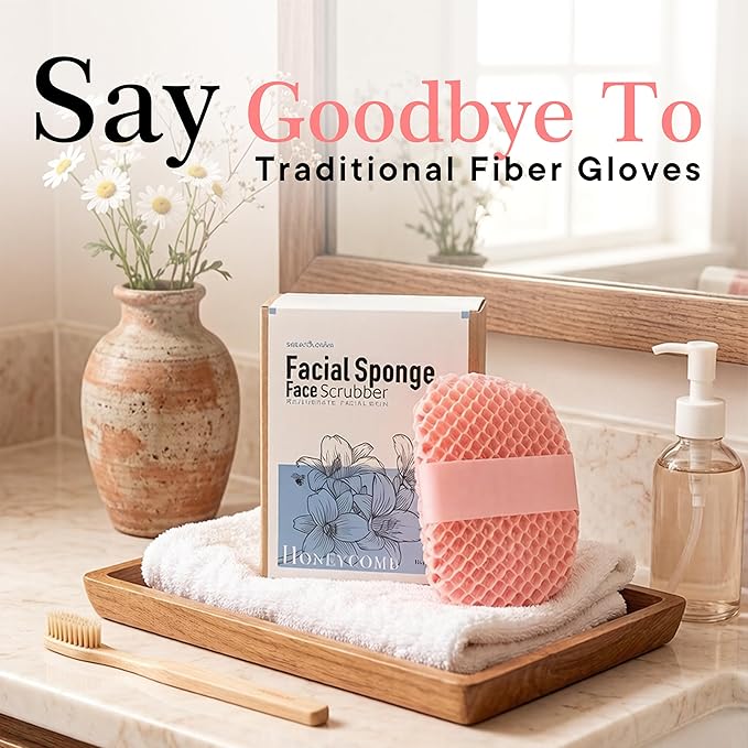 Bath Mitt - Exfoliating Glove, Honeycomb Body Scrubber,Massage Body Scrub Gloves for Home Spa,Mitt Sponges for Cleaning Body,Deep and Gentle,Fast foaming (Pink(Softer,Small Size,) New Version)