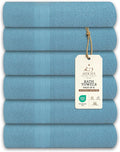 Medium Bath Towels Pack of 6 – 24x48 Inches – Soft, Quick Dry & Highly Absorbent – 100% Cotton Towels for Bathroom, Spa, Gym & Hotel – Aqua Blue