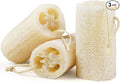 Natural Loofah Body Scrubber Sponge, Set of 3 Organic 5 Inch Luffa for Exfoliating & Smooth Skin Cleansing, Ideal for Men & Women, Spa & Shower Use