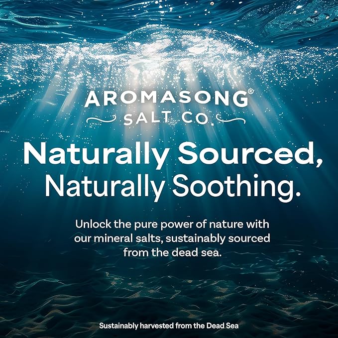 Aromasong RAW Magnesium Bath Flakes with 100% Natural Lavender, 12 Lb. Bulk Muscle Relaxing Organic Salts Mg Chloride, Mineral Soak Salt.