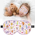 Kids Sleep Mask Eye Cover: 100% Real Natural Pure Silk Eye Mask with Adjustable Strap, Funny Blindfold Kids Eye Mask for Sleeping, Soft & Lightweight Eye Shade for Boys Girls Teens (Cats Style)