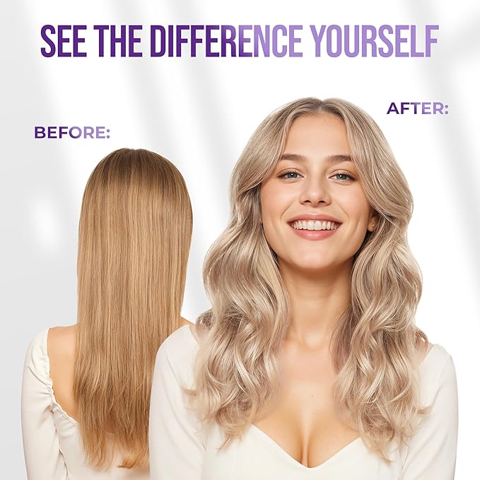 SUNATORIA Purple Hair Mask for Blonde & Bleached Hair, 2-in-1 Keratin Toning Conditioner for Brass Control, Helps Reduce Yellow Tones While Softening Dry Color-Treated Strands | 8.5 Fl Oz