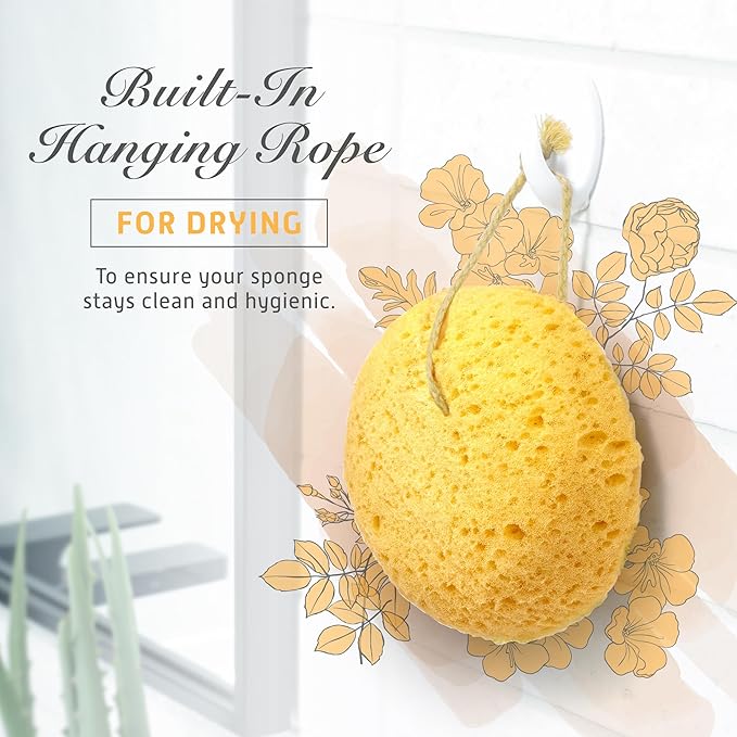 Spongentle Loofah Sponge for Shower and Bathing, Bath Sponge with Dual Texture, Shower Pouf for Gentle and Deep Exfoliation, Large Size Body Scrubber for Men & Women, PU Foam, 37% More Lather, 2 Pack