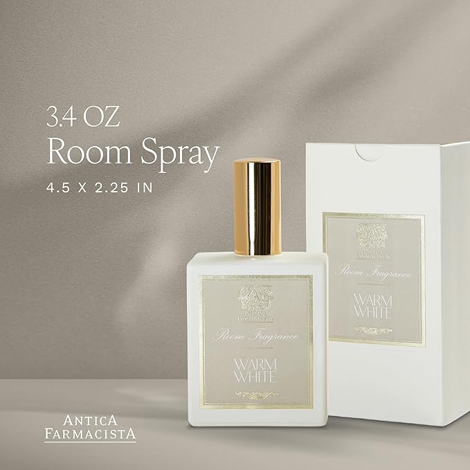 Antica Farmacista Room Spray - Elegant House Spray - Long-Lasting, Room Fragrance - Luxury Gift for Housewarming - Warm White, 3.4 fl oz