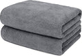 UNIMADE 2 Pack Gym Towels Set - Highly Absorbent and Quick Drying Microfiber Salon Towels, Premium Hand Cloths for Bathroom, Gym, Shower, Hotel, and Spa - 16x27 inch (Grey)