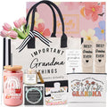 Mothers Day Birthday Gifts Basket for Grandma, New Grandma Gifts for Mothers Day, Grandmas Gift for Birthday, Grandmother Gift from Granddaughter Grandson Grandchildren Grandkids, Grandmas Presents