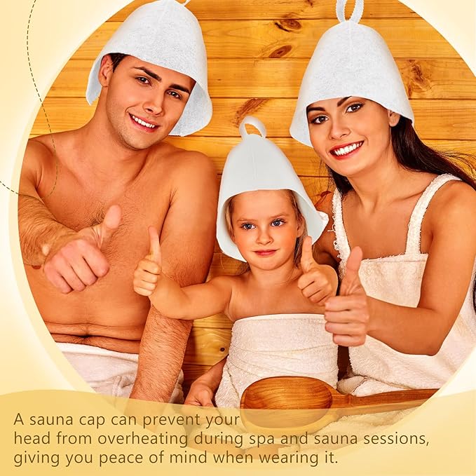 JaGely Sauna Hat for Men Women Sauna Hat Vaporarium Cap Russian Banya Cap for Bath House Accessories